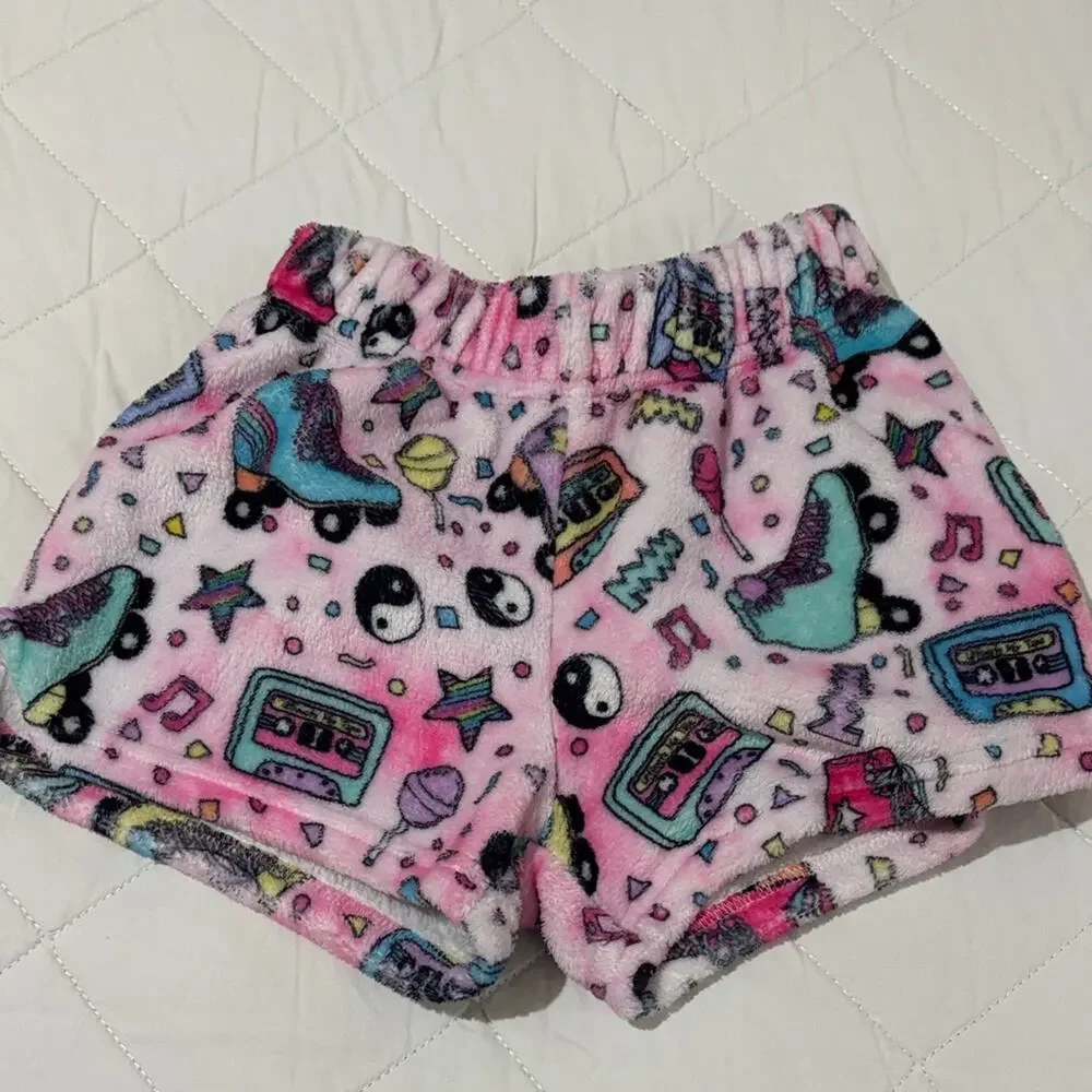 Iscream s 6/8 Colorful Kids Fleece Shorts hang out wear sleeping shorts like new